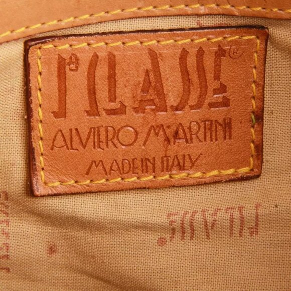 Authentic Alviero Martini Classe world map brown Boston bag - Picture 8 of 16